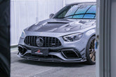 Mercedes Benz E63 W213 2021 2022 2023 2024 with Aftermarket Parts - AE Front Lip Carbon Fiber from ArmorExtend